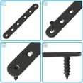 thumbnail image 3 of Growment 6.1 in x 0.78 in, 0.12 Inch Thick Stainless Steel Flat, Straight Wood Brackets Black with 24 x screws 4 Piece, 3 of 7