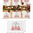 thumbnail image 6 of Christmas Tree Placemats Set of 4 Buffalo Plaid Table Mats, Merry Christmas Winter Seasonal Holiday Outdoor Dining Table Place Mats for Home Party Decoration(Pink and White, 12"x18"), 6 of 6