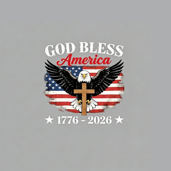 USA 250th Anniversary Car Sticker, 1776-2026 "God Bless America" Eagle Cross Car Decal, Patriotic Vinyl Sticker for Windows & Vehicles