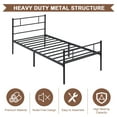 thumbnail image 6 of VECELO Twin Metal Bed Frame, Modern Platform Bed with Headboard and Footboard, No Box Spring Needed, Black, 6 of 9