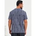 thumbnail image 3 of DARING DIVA Men's Ripped Henley Retro Short Sleeve Button Down T-Shirt S Gray Blue, 3 of 7