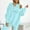 Light Blue, variant on Crunowin Women's Vest Sweatshirts Suits, Solid Color Button Long Sleeve Oversize Fit Casual Fashion Pullovers 2 Piece Black L