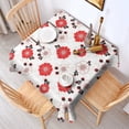 thumbnail image 2 of Pioneer Flower Floral Print Pattern Square Tablecloth, Waterproof Wipeable Spillproof Washable Table Cover for Home Kitchen Party Decor, 52"x52", 2 of 6