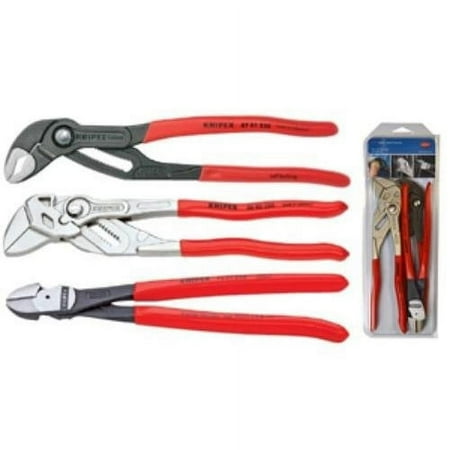 UPC: 0843221021344 | KNIPEX Tools 9K 00 80 117 US  Cobra  Pliers Wrench  Diagonal Cutters 10-Inch Set  3-Piece