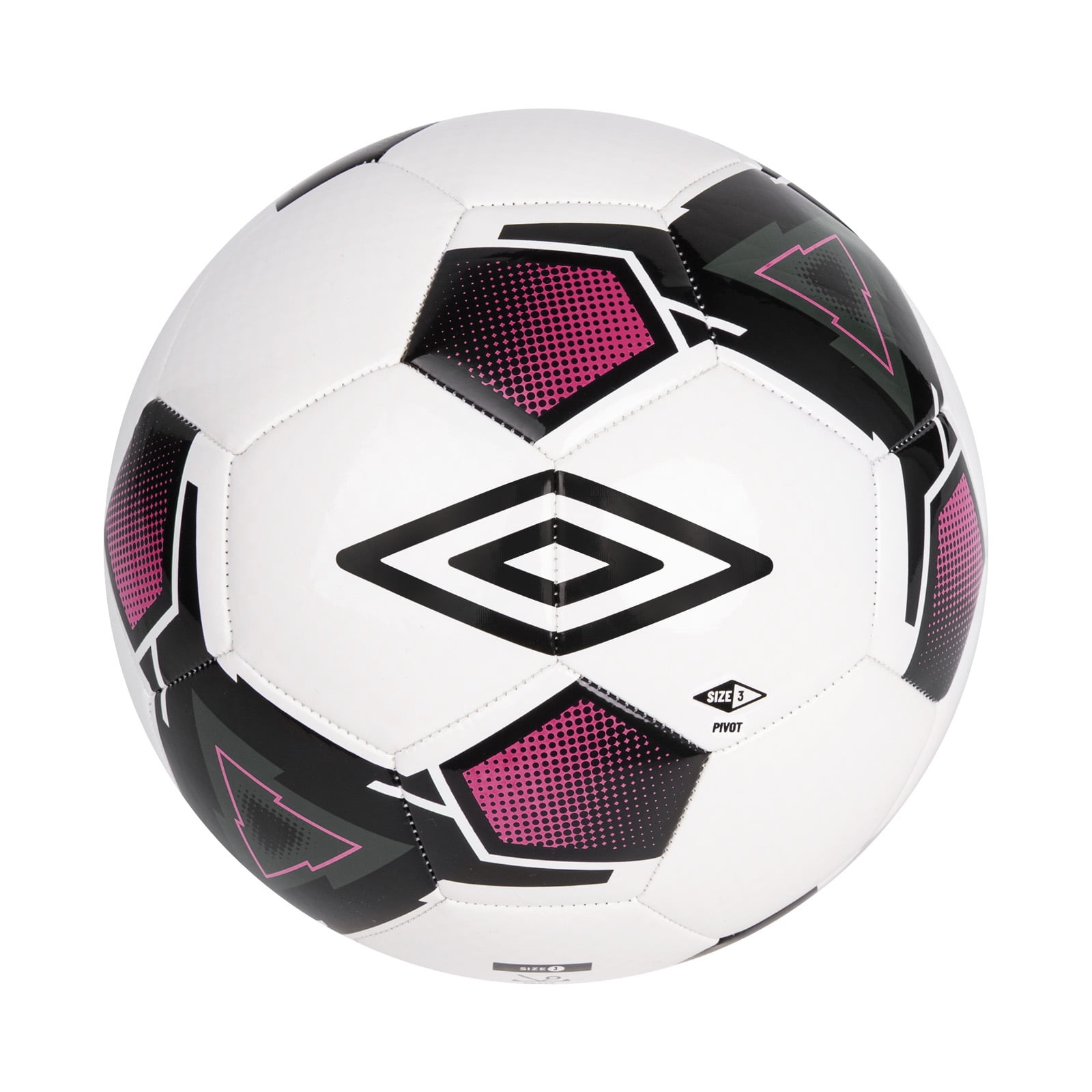 Umbro Pivot Size 3 Youth and Beginner Soccer Ball, Pink