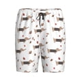 thumbnail image 4 of Wukai Dachshund Dog Men’s Short Pajama Pants With Pockets Soft Sleep Pj Shorts for Men-Small, 4 of 6