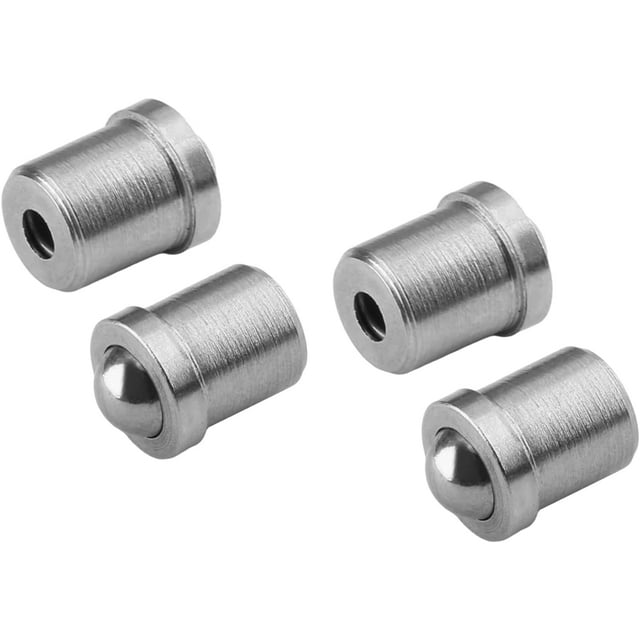 HUGFEGWE Matériel de Capture de Balles pour Porte de Placard, Acier Inoxydable Réglable avec Plaque de Frappe, Diamètre 0,47 Pouces Attrape-Boules en Laiton pour Armoire/placard/porte 2 Pcs UA824-6844