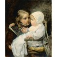 thumbnail image 2 of Ellen Kendall Baker 15x18 Black Ornate Wood Framed Double Matted Museum Art Print Titled - The Young Artist (1885), 2 of 5