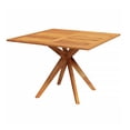 thumbnail image 2 of Benjara Patio Outdoor Dining Table- 43" Square Natural Brown Acacia Wood, 2 of 9
