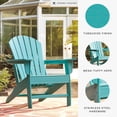 thumbnail image 4 of Bowery Hill Mid Century Adirondack Chair in Turquoise Blue, 4 of 10