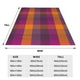 thumbnail image 3 of Bixox Fleece Blanket Purple Yellow Buffalo Plaid Pattern Super Soft Double-Sided Microfiber Flannel Blanket for Sofa, Bed, Couch,Suitable for All Seasons - 80"x60", 3 of 5