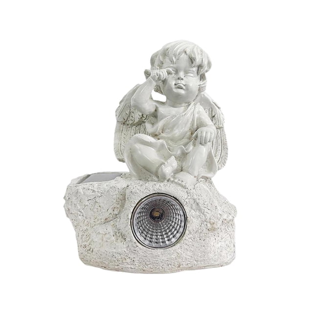 Figura de ángel con Energía Solar, Estatua de Jardín con Luz, Lámpara Decorativa para , Patio, Jardín, Balcón, Fiesta de Inauguración de La Ca