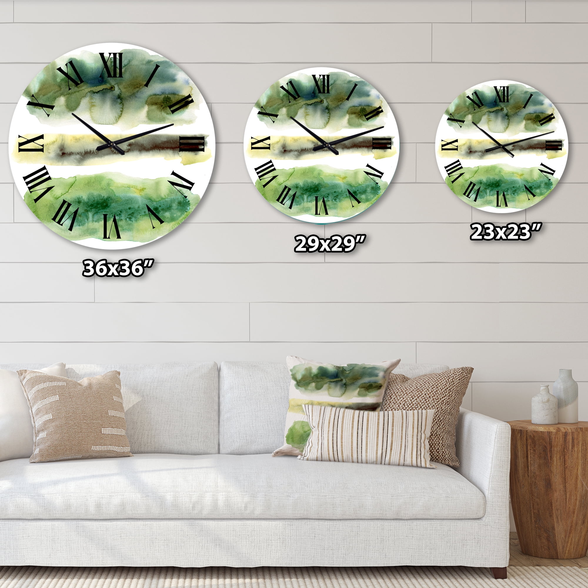 Designart 1 in Modern,Contemporary Wall Clock