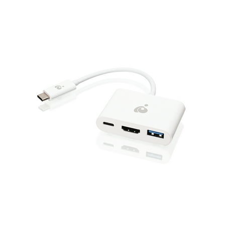 UPC: 0881317514752 | IOGEAR USB-C to 1 to 3 Adapter – 1 HDMI Out – 1 USB A Out – 1 USB-C – Power Delivery 100W – 4K@30Hz – MacBook Pro – iMac – Chromebook – More USB 3.0 Type-C Devices – GUC3C3H