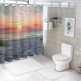 thumbnail image 7 of Orinice Birds Sunset Beach Bathroom Decor Set Polyester Fabric Shower Curtain with Hooks 60x72, 7 of 7