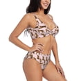 thumbnail image 2 of Daiia Leopard Print Women's Bikini Set Two Piece Swimsuit High Waisted Bikini Adjustable Straps Bikini Perfect for Beach, Pool, and Summer Vacation-Medium, 2 of 9
