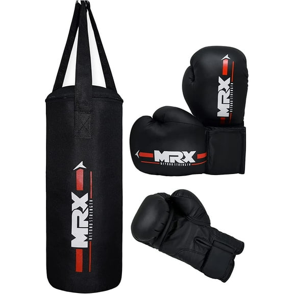 MRX Kids Boxing Training Set of Gloves for Kids 6 oz Boys Girls sparring Punching Bag Youth Junior
