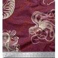 thumbnail image 1 of Soimoi Cotton Cambric Fabric Animal Skin,Shell & Octopus Ocean Print Fabric by The Yard 42 Inch Wide, 1 of 3