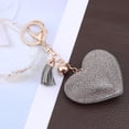 thumbnail image 3 of Masteelf Heart-Shaped Alloy and PU Keychain, Grey Key Holder Accessory, 15.8CM Key, 3 of 8