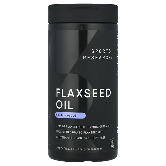Sports Research Flaxseed Oil, 200 Softgels