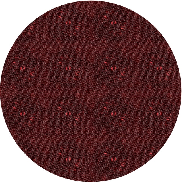 Ahgly Company Tapis Rond Lavable en Machine Intérieur Transitionnel Noir Brun, 3 Pieds Rond