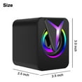 thumbnail image 4 of Computer Speakers for Laptop, TSV 2.0 Stereo Portable RGB Gaming Speaker Wired External Desktop Speaker, Mini USB Powered Speaker for Desktop TV Monitor PC Notebook Tablets, 4 of 8