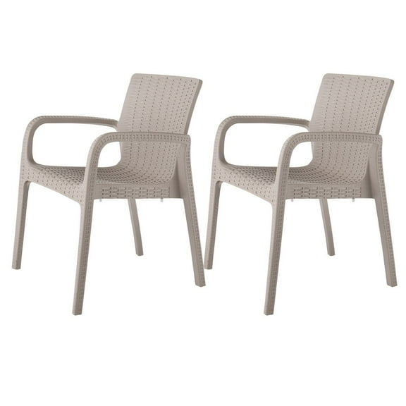 Lagoon Koppla Resin Stackable Dining Armchair Set of 2