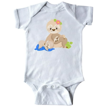 

Inktastic Sloth Mom with 2 Sleeping Baby Sloths Gift Baby Boy or Baby Girl Bodysuit