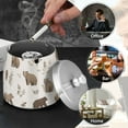 thumbnail image 4 of Yayeee Ashtray with Lid for Cigarette Smokeless Stainless Steel Home Ash Holder, Light Gray Bears, 4 of 7
