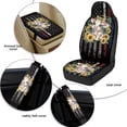 thumbnail image 6 of Xixirimido Automotive Seat Covers for Cars Trucks and SUVs Car Seat Covers for Front Seats with Car Seatbelt Covers & Armrest Box Cover, Set of 5, Cow Sunflower US Flag, 6 of 8