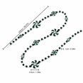 thumbnail image 2 of Green Beaded Necklace with Peppermint Candy Design, 33 Inches, Green and White, for Christmas Party Favors, Holiday Decoration, 2 of 5