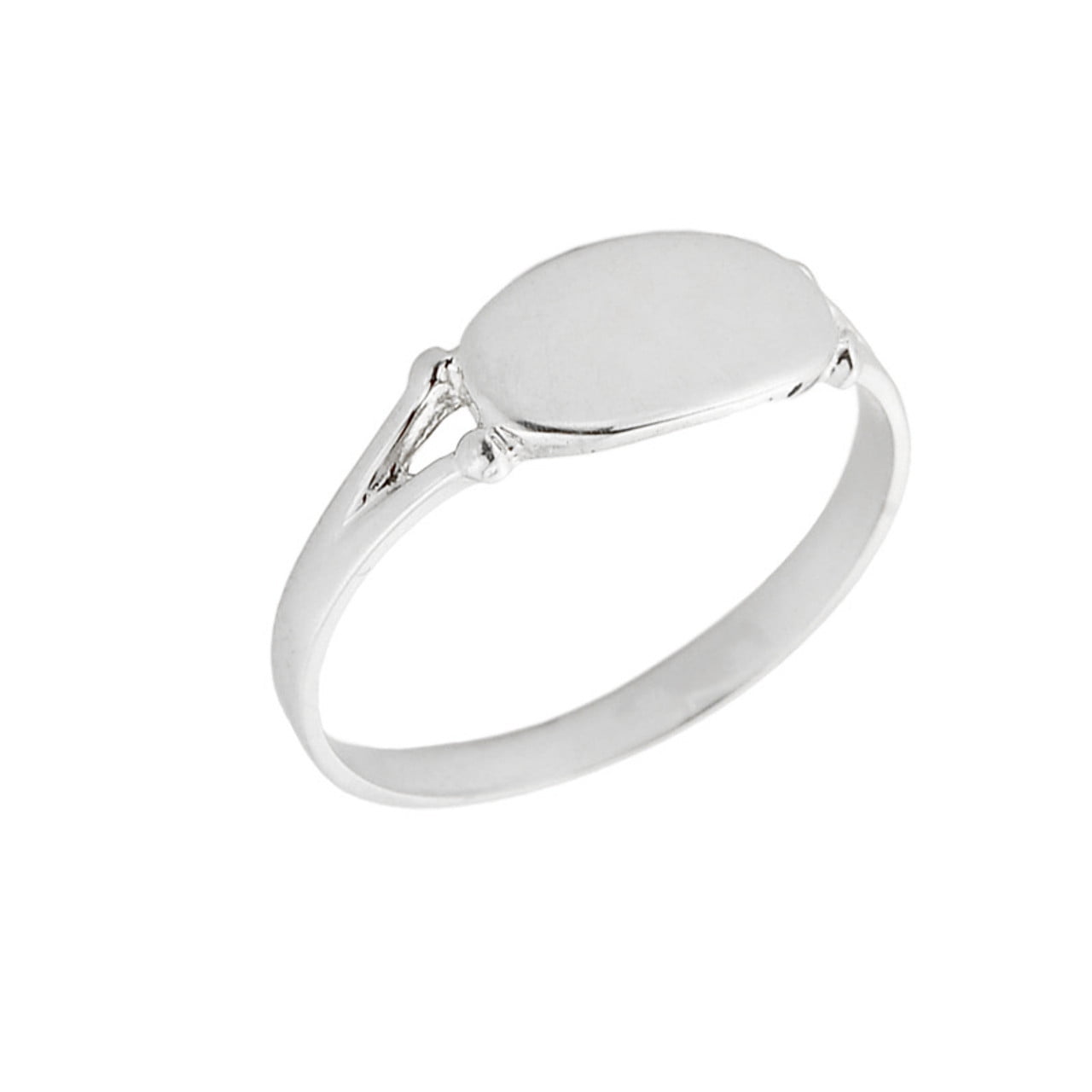 Sterling Silver Engravable Signet Ring - Size 8