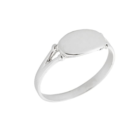 Sterling Silver Engravable Signet Ring - Size 5