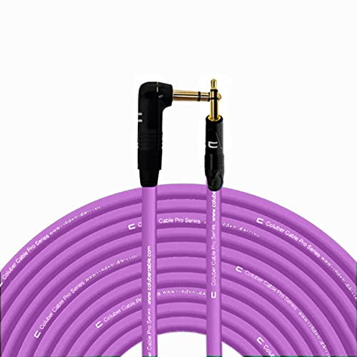 Coluber Cable - Right Angle 1/4" TRS to 3.5 TRS Male - Pro 3-Pin Connector
