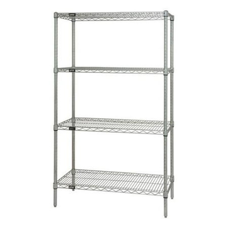 

Quantum Storage WR74-1842S 4-Shelf Stainless Steel Wire Shelving Unit - 18 x 42 x 74 in.