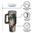 thumbnail image 4 of OBREWU Pioneer Flower Tumbler with Handle and Lid,Pioneer Flower 40oz Double Wall Vacuum Insulated Tumbler,Cups Gift for Women and Men, 4 of 7