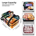 thumbnail image 3 of Cat Double Layer Insulated Lunch Bag with Two Compartments, Large Capacity, Hand Carry, 7.1x11.4x16.1 Inches, 3 of 6