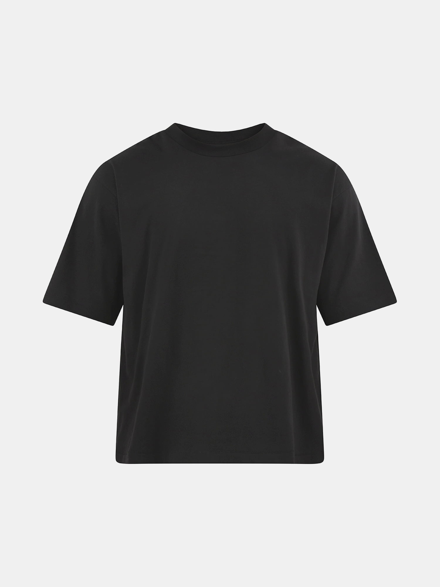 No Boundaries Cotton Oversized Cropped Tee with Short Sleeves, 2-Pack, Men's and Big Men's XS-5XL