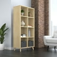 thumbnail image 5 of HON Basyx Commercial-Grade 66" High Modern Cube Bookcase, Real Wood Feet, Teak (BSXCUBETTT), 5 of 17