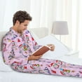 thumbnail image 6 of Disketp Christmas Unicorns Mens Pajama Set, Soft Warm Long Sleeve Sleepwear, Cozy Button-Down Pjs for Men-, 6 of 7