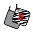 thumbnail image 2 of Carolines Treasures CJ1024-KPTHD Letter K Initial Monogram - Zebra Red Pair of Pot Holders, 7.5HX7.5W, multicolor, 2 of 2