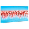 thumbnail image 2 of Empire Art Direct Flamingo Flock Frameless Free Floating Tempered Glass Panel Graphic Wall Art, 24" x 48" x 0.2", Ready to Hang, 2 of 9