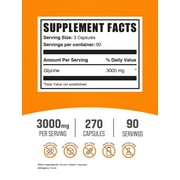 BulkSupplements Glycine Capsules, 3000mg, Builds Muscle, 270 Count