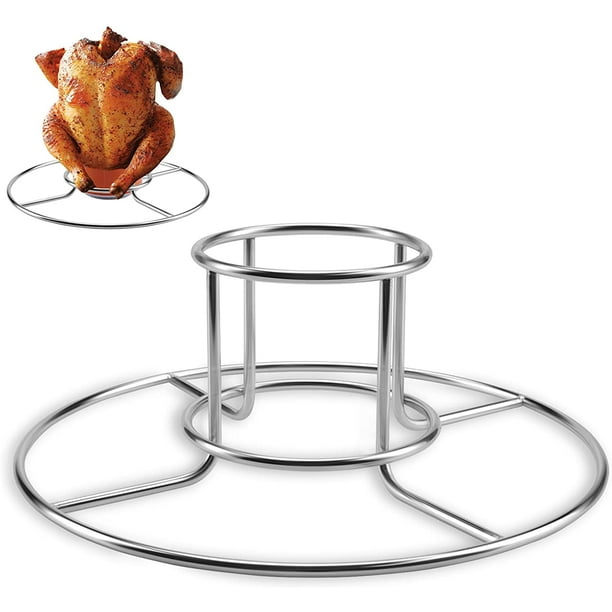 Beer Can Chicken Holder, Stainless Steel Beer Butt Vertical Chicken