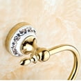 thumbnail image 4 of Toallero de baño de acero inoxidable dorado, barra de toalla de porcelana no perforada, estilo europeo, aro para colgar en el baño, 4 of 5