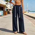 thumbnail image 4 of Pantalones Deportivos de Forro Polar para Mujer, Suaves, Elásticos, Cintura Elástica, de Vestir, Ligeros, con Bolsillos, Color Sólido, Pierna Recta, Casuales, Sueltos, M, 4 of 8