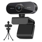 Black Friday Webcam with Microphone, Full HD 1080P Webcam Video Camera for Great Gift