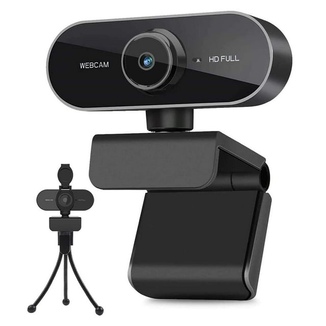 Black Friday Webcam with Microphone, Full HD 1080P Webcam Video Camera for Great Gift