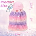 thumbnail image 6 of PinkSheep Women Pom Beanie Hat Thick Slouchy Knit Ski Cap Winter Costume Acessories, 6 of 7