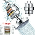 15 Stages Shower Water Filter Remove Chlorine Heavy Metals Filtered